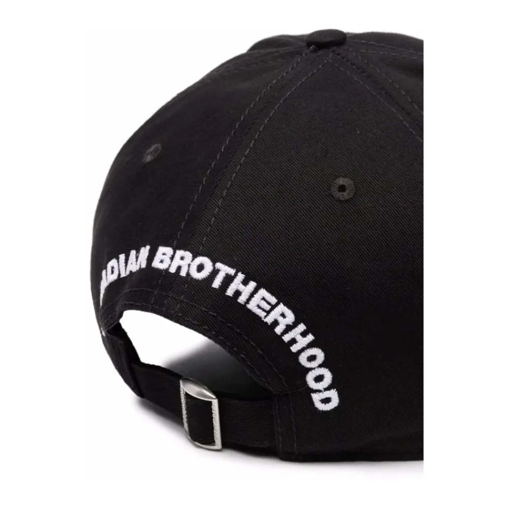 Heren Dsquared2 Geborduurde Logo Pet met Gebogen Klep