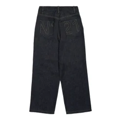 N21 Broeken & Jeans^Geborduurde Navy Blue Kinder Jeans