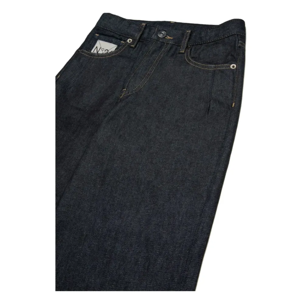 N21 Broeken & Jeans^Geborduurde Navy Blue Kinder Jeans