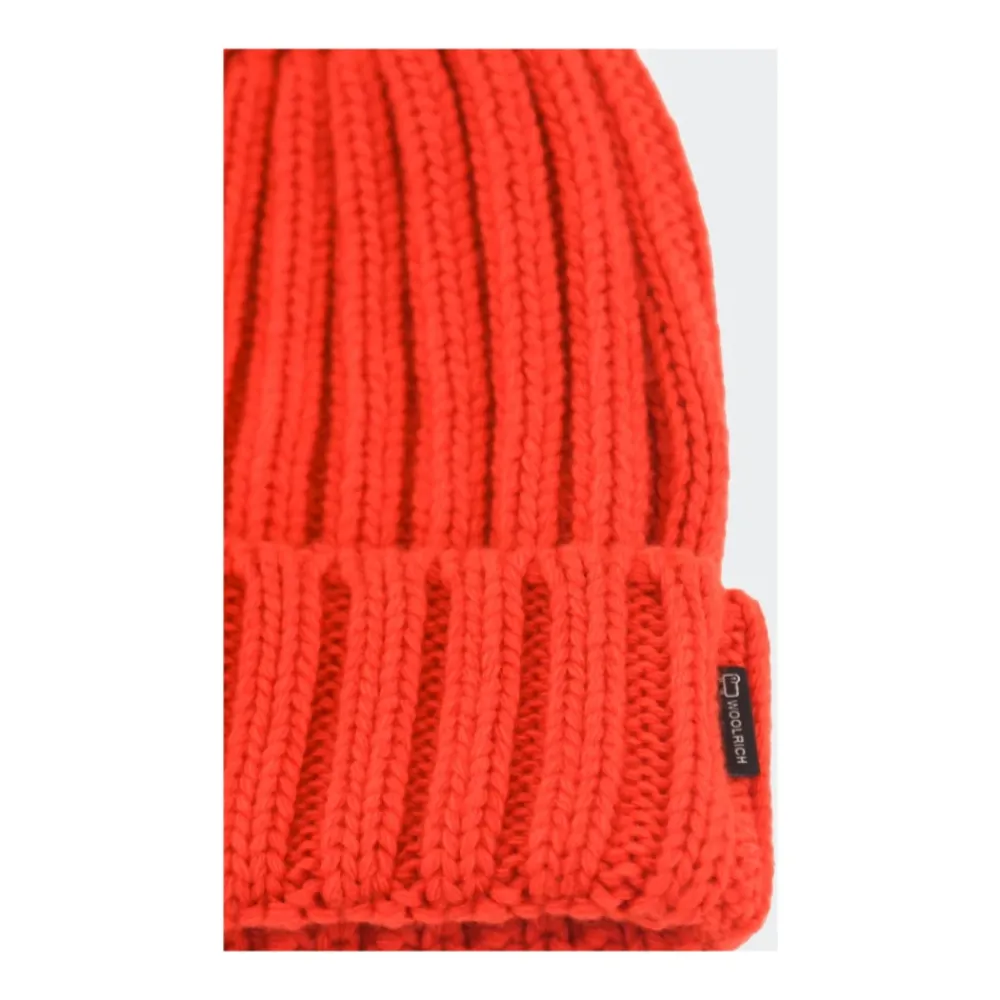 Woolrich Mutsen En Petten^Gebreide Beanie met Verhoogd Logo