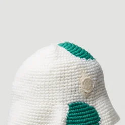 DAMES Moncler Gebreide Bucket Hoed met Vlekken