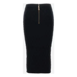 DAMES Elisabetta Franchi Rokken^Gebreide Kokerrok met Kettingdetail