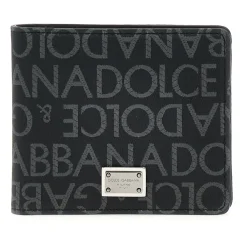 Heren Dolce & Gabbana Portefeuilles^Gecoat jacquard bifold portemonnee