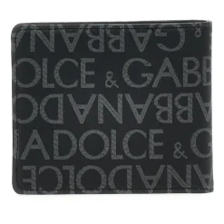 Heren Dolce & Gabbana Portefeuilles^Gecoat jacquard bifold portemonnee