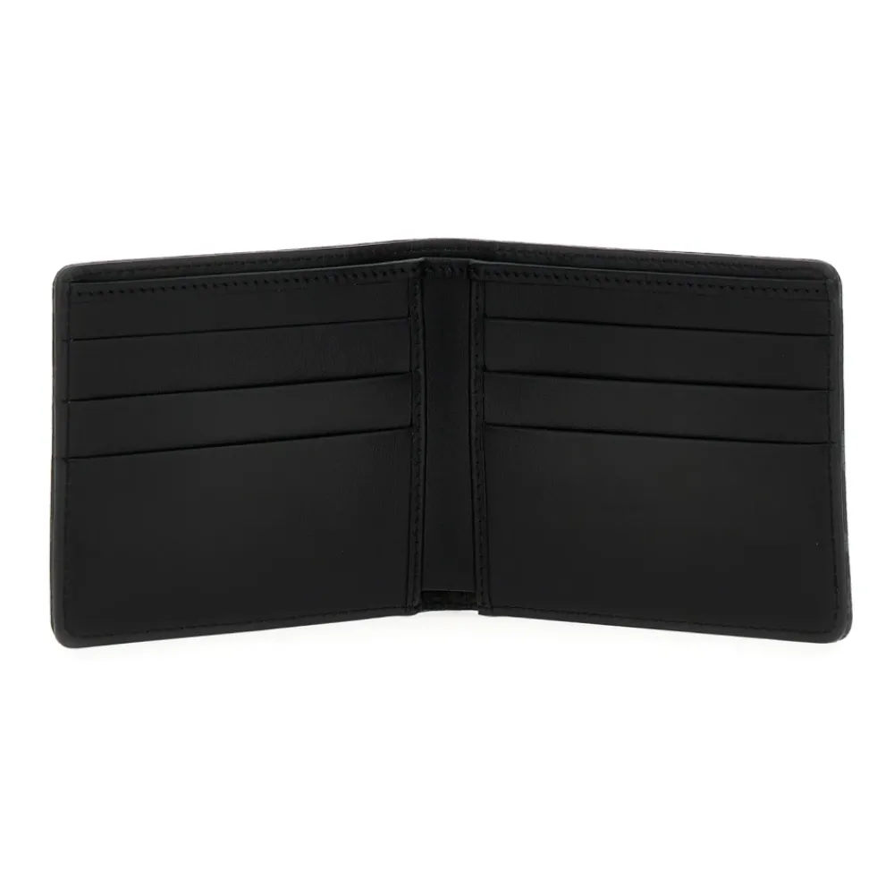 Heren Dolce & Gabbana Portefeuilles^Gecoat jacquard bifold portemonnee