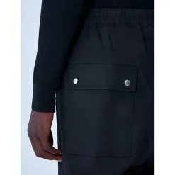 Heren Rick Owens Broeken^Gecoate Cargo Broek met Trekkoord Tailleband