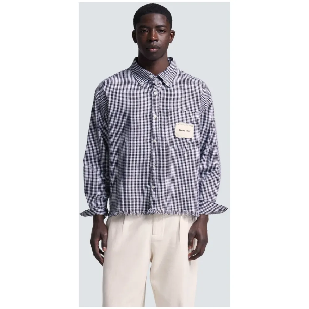 Heren Bram's Fruit Gedistresseerd Boeren Overhemd LS