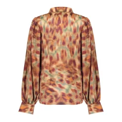 DAMES Geisha Gedrukte lange mouw blouse