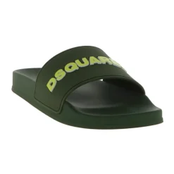 Heren Dsquared2 Gedrukte ronde neus slippers