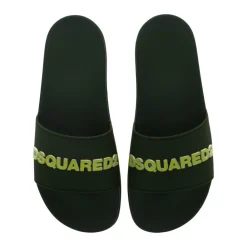 Heren Dsquared2 Gedrukte ronde neus slippers