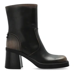 DAMES Coach Enkellaarsjes|Laarzen^Gehakte enkellaarzen Scuplt