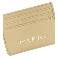 Heren Marni Portefeuilles^Gehamerd Leren Kaarthouder