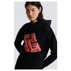 DAMES Balmain Hoodies & Sweatvesten^Geknipte neon-print sweatshirt