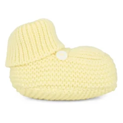 Little Bear Gele Gebreide Baby Slofjes