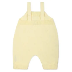 Little Bear Jumpsuits^Gele gestippelde katoenen tuinbroek