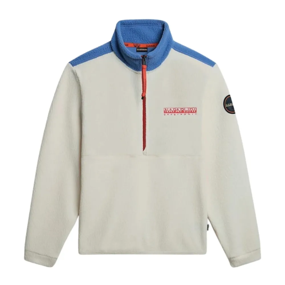 Napapijri Outdoorjassen^Gele Half Zip Fleece Anderby