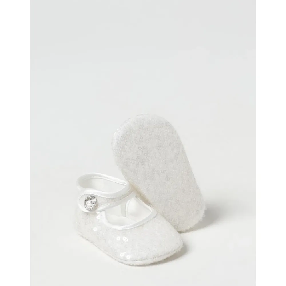 Monnalisa Gele Paillet Baby Schoenen