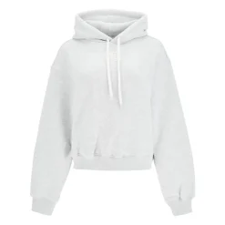 DAMES Alexander Wang Hoodies & Sweatvesten^Geëmbosseerd Logo Boxy Hoodie Sweatshirt