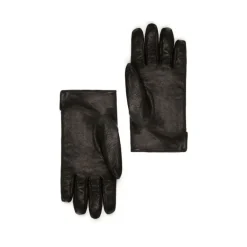 DAMES Dolce & Gabbana Geëmbosseerde leren handschoenen met zijden voering