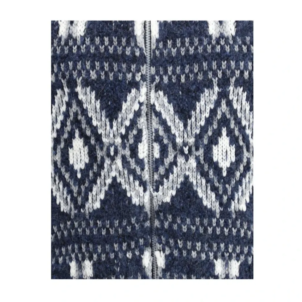 Heren Brunello Cucinelli Truien & Vesten^Geometric Jacquard Cardigan With Zipper