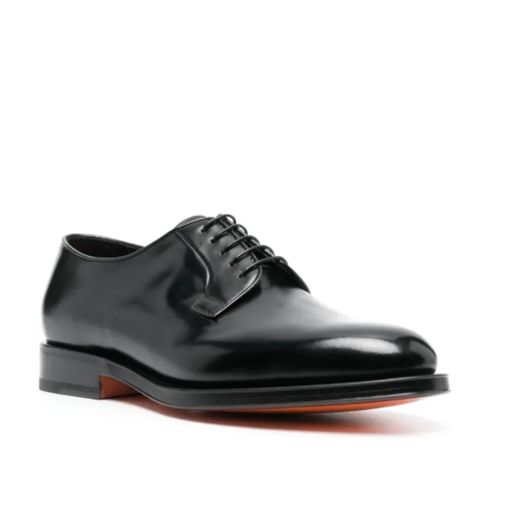 Heren Santoni Instappers & Slip Ons|Nette Schoenen^Gepolijste leren Derby schoenen