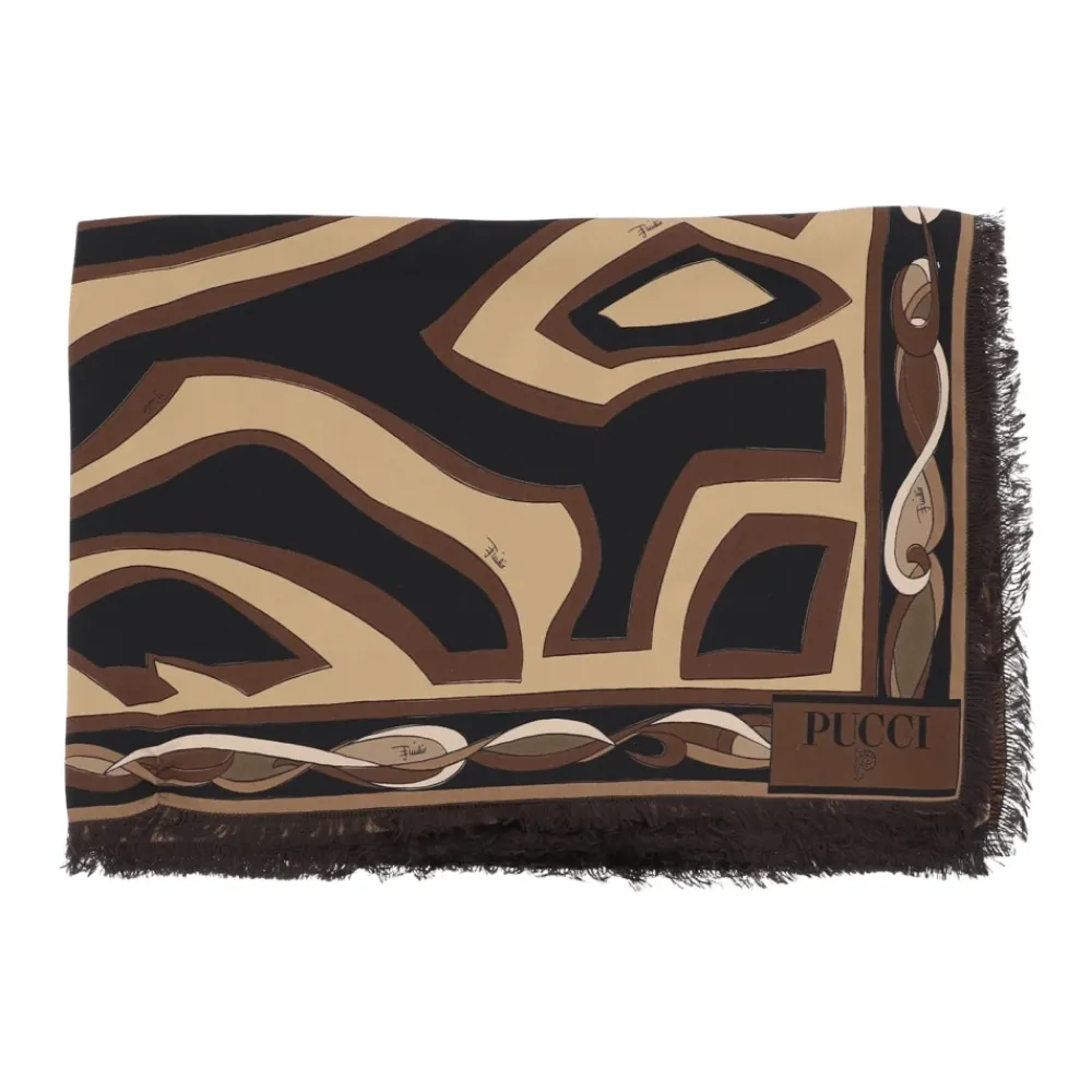 DAMES Pucci Sjaals^Geprinte Zijden Sjaal