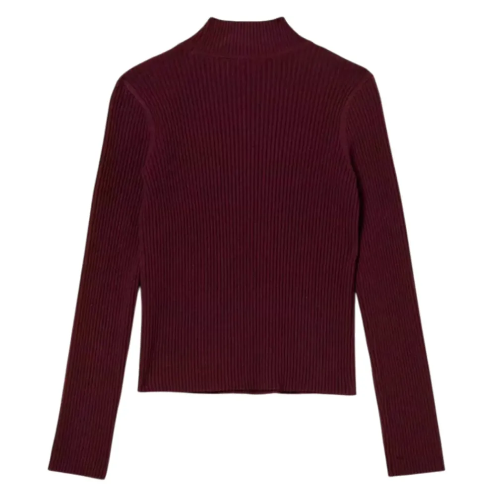 Twinset Geribbelde coltrui met ovale T