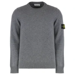 Heren Stone Island Truien & Vesten^Geribbelde crew-neck wolmix trui