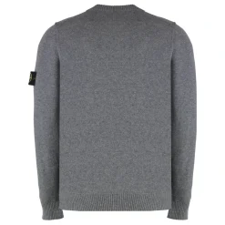 Heren Stone Island Truien & Vesten^Geribbelde crew-neck wolmix trui