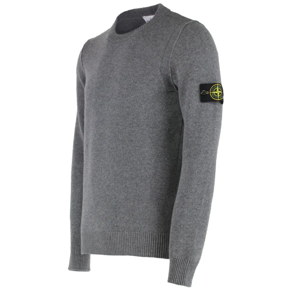 Heren Stone Island Truien & Vesten^Geribbelde crew-neck wolmix trui