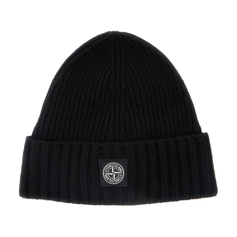Stone Island Geribbelde gebreide beanie