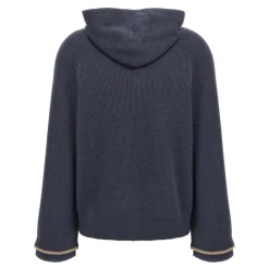 DAMES Brunello Cucinelli Hoodies & Sweatvesten^Geribbelde hoodie trui