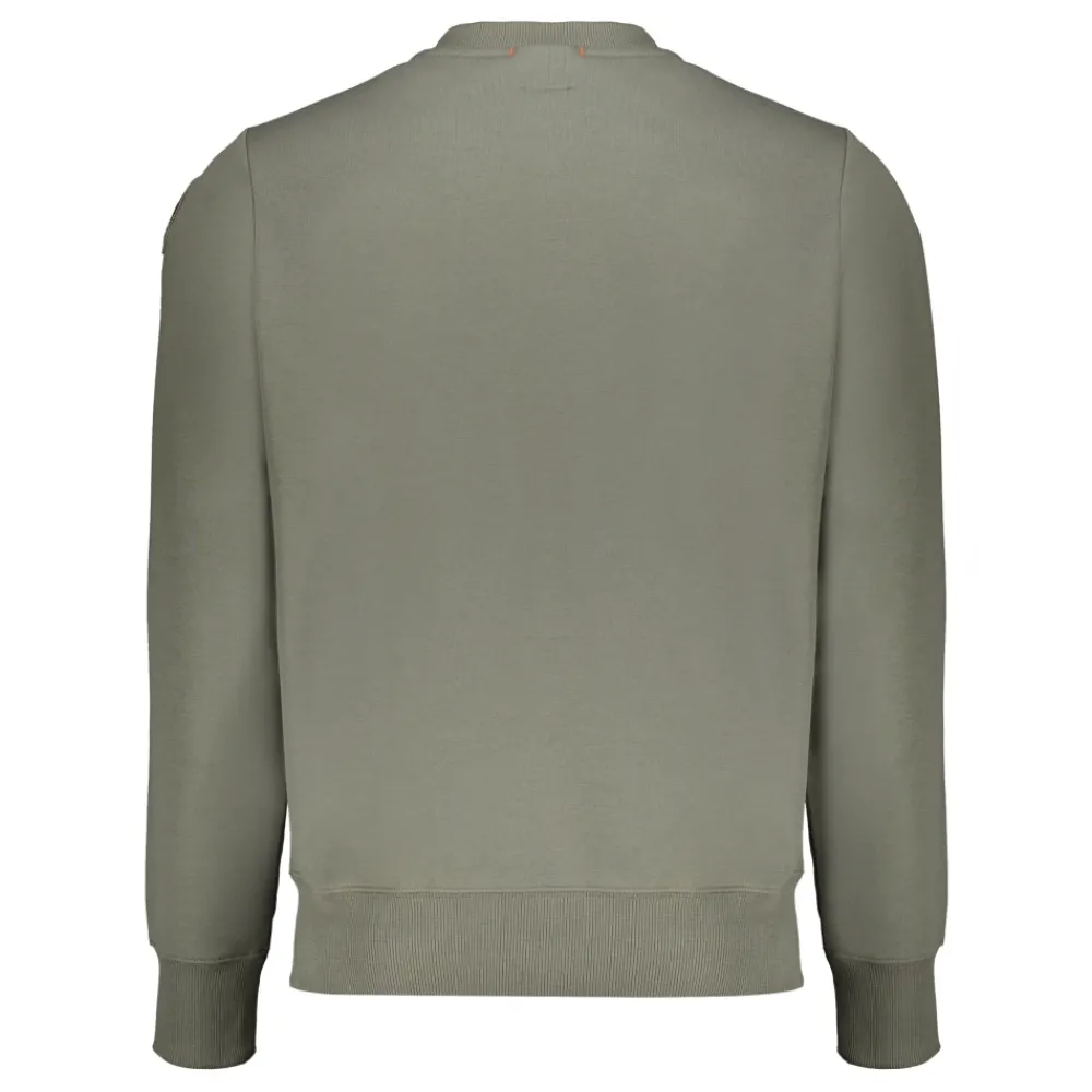 Heren Parajumpers Geribbelde sweater met ronde hals en logopatch