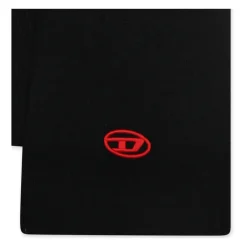 Diesel Sjaals^Geribbelde e sjaal met rood logo