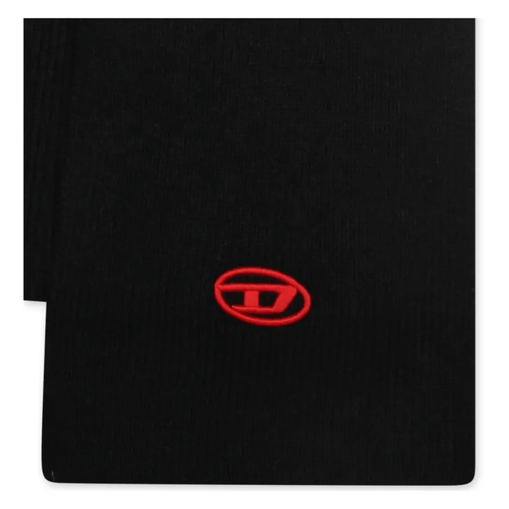 Diesel Sjaals^Geribbelde e sjaal met rood logo