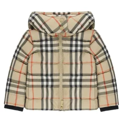 Burberry Jassen^Geruit Patroon Hooded Donsjas