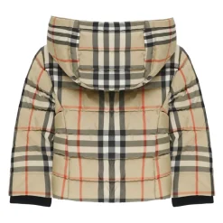 Burberry Jassen^Geruit Patroon Hooded Donsjas
