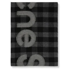 Heren Acne Studios Geruit Wollen Sjaal met Franjes