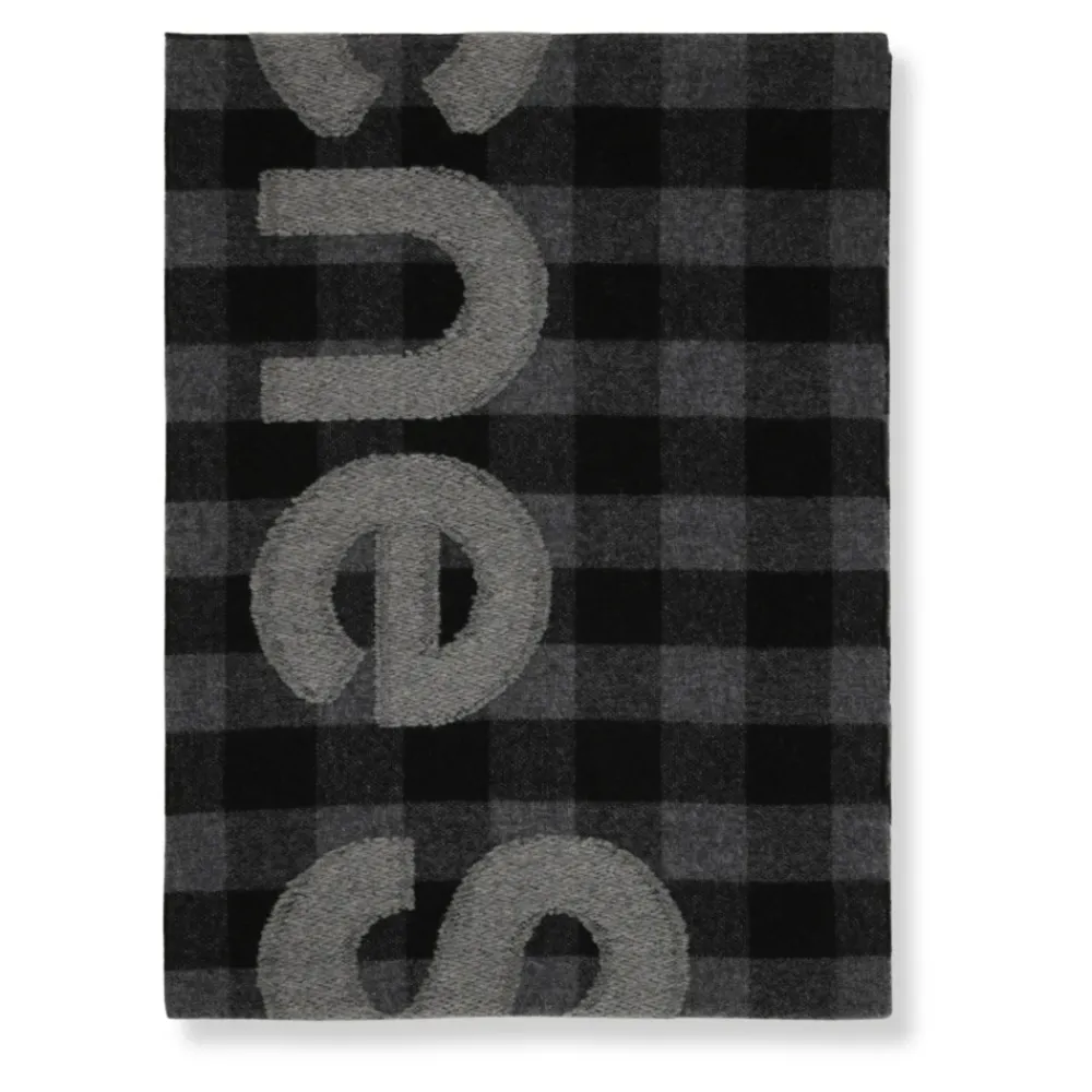 Heren Acne Studios Geruit Wollen Sjaal met Franjes