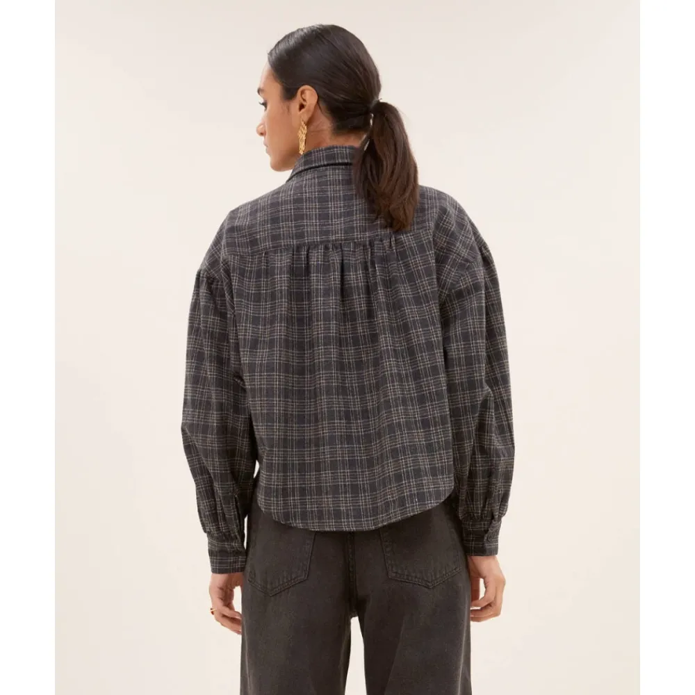 DAMES By-Bar Geruite Blouse Lange Mouw Sarah