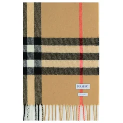 DAMES Burberry Geruite Kasjmier Sjaal