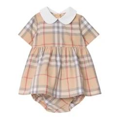 Burberry Geruite katoenen jurk met bloeiers