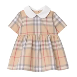 Burberry Geruite katoenen jurk met bloeiers