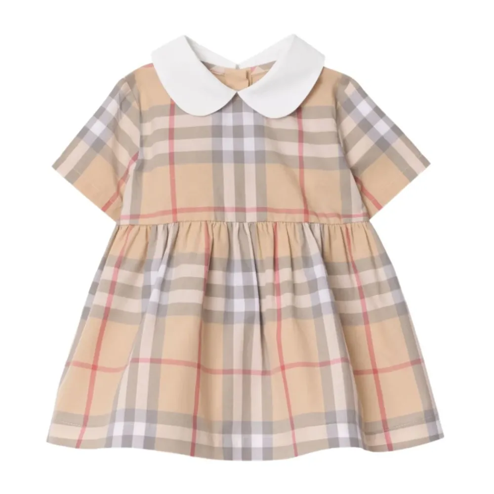 Burberry Geruite katoenen jurk met bloeiers