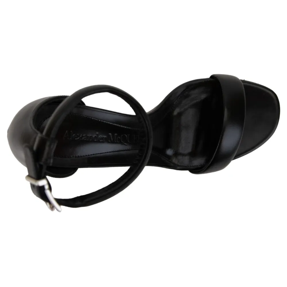 DAMES Alexander McQueen Gesp Leren Sandalen