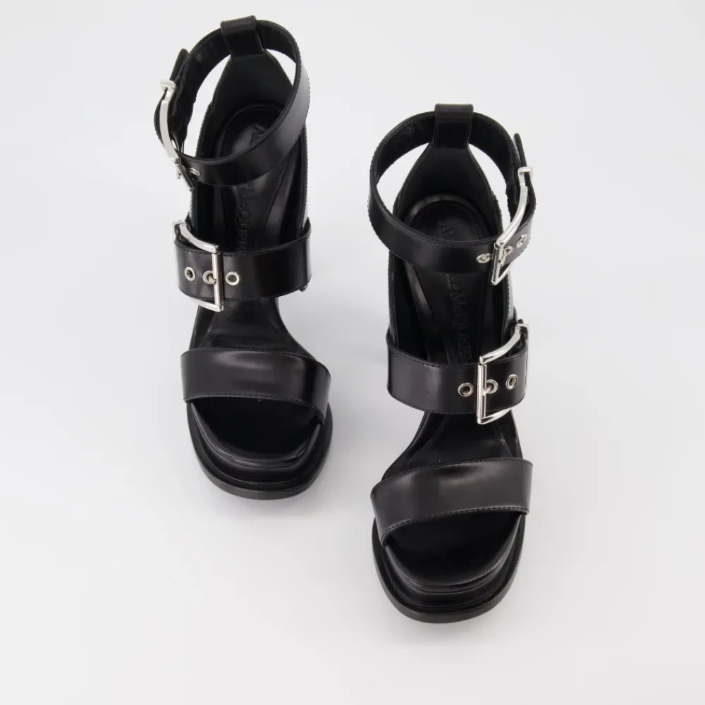DAMES Alexander McQueen Gesp Plateau Sandalen