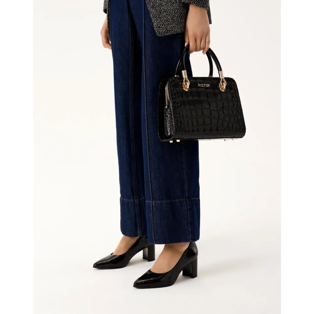 DAMES Kazar Pumps^Gestempelde lakleren pumps