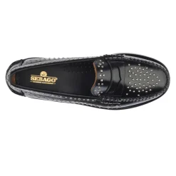 DAMES Sebago Gestikte Leren Mocassin Schoenen