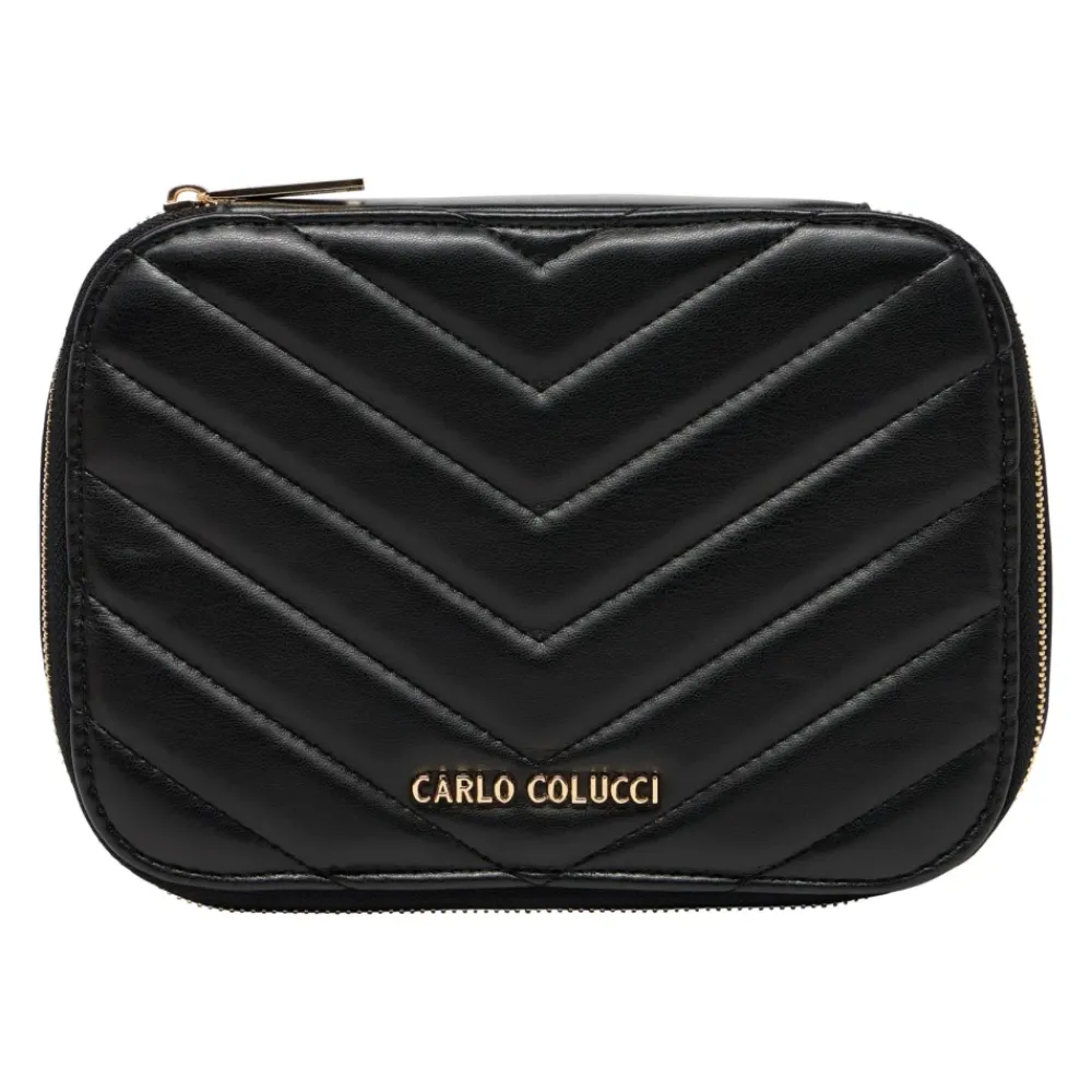 DAMES Carlo Colucci Toilettassen^Gestikte Toilettas