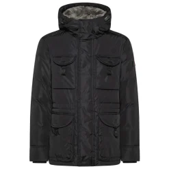 Heren Peuterey Gestikte Zwarte Jas